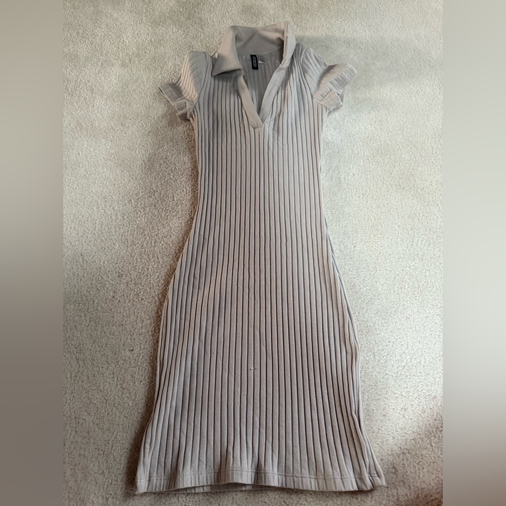 Beige Dividend Dress